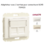 Adaptateur avec Module 2 sorties pour connecteurs RJ45 Sirius70442S