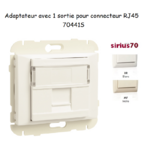 Adaptateur avec Module 1 sortie pour connecteur RJ45 Sirius70441S