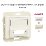 Enjoliveur coupleur connecteur fibre optique sc apc duplex Sirius70448S