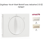 Enjoliveur pour va-et-vient rotatif avec indication I,0,II Sirius70760T