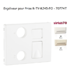 Enjoliveur pour prise R TV RJ45 Fibre Optique Sirius 70774T