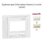 Enjoliveur pour interrupteur horaire digital de 2 circuits Sirius 70744T