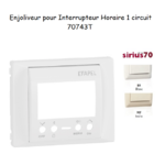 Enjoliveur pour interrupteur horaire digital de 1 circuit Sirius 70743T