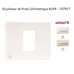 Enjoliveur pour prise informatique RJ45 Sirius 70751T