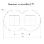 Dimensions plaque double siza