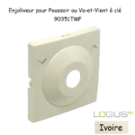 Enjoliveur pour poussoir à clé Logus 90351TMF Ivoire