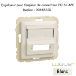 Enjoliveur pour Coupleur de connecteurs FO Logus 90448SBR Blanc