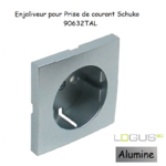 Doigt pour prise de courant schuko LOGUS 90632TAL ALumine