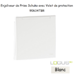 Enjoliveur pour Prise de courant schuko avec volet de protection Logus 90634TBR Blanc