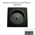 Doigt pour prise de courant française LOGUS 90652TPM Noir MAT