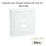 Enjoliveur pour Chargeur Double USB Type A + Type C 90674TBR