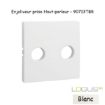Enjoliveur pour prise de haut parleur avec terminaux à vis Logus 90713TBR Blanc