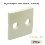 Enjoliveur pour prise de haut parleur avec terminaux à vis Logus 90713TPE Perle