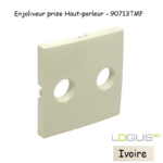 Enjoliveur pour prise de haut parleur avec terminaux à vis Logus 90713TMF Ivoire