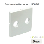Enjoliveur pour prise de haut parleur avec terminaux à vis Logus 90713TGE Glace