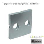 Enjoliveur pour prise de haut parleur avec terminaux à vis Logus 90713TAL Alumine