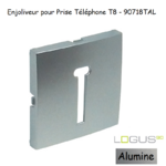 Enjoliveur pour prise de téléphone Française T8 Logus 90718TAL Alumine