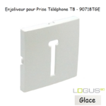 Enjoliveur pour prise de téléphone Française T8 Logus 90718TGE Glace