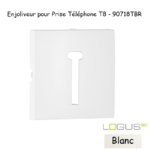 Enjoliveur pour prise de téléphone Française T8 Logus 90718TBR Blanc