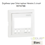 Enjoliveur pour interrupteur horaire 1 circuit LOGUS 90743TBR Blanc