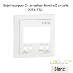 Enjoliveur pour interrupteur horaire 2 circuits LOGUS 90744TBR Blanc
