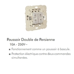 Poussoir double de persienne mec21 efapel