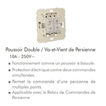 Poussoir double va-et-vient persienne mec21 efapel