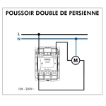 Poussoir Double de persienne 45281S Schéma de connexion