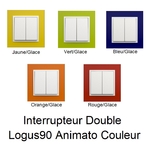 Interrupteur Double Logue90 Animato Couleur