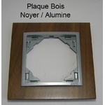 Plaque bois simple Noyer alumine logus90 arbore