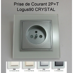 Prise de courant francaise 2p+t Logus90 Crystal