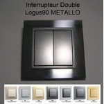 Interrupteur Double Logus90 metallo