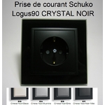 Prise de courant schuko Logus90 crystal Noir