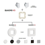 Série Quadro45 efapel en appareillage mural ou en goulotte
