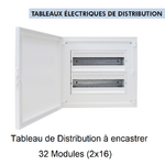 60032 2AB tableau de distribution à encastrer complet 32 modules