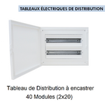 60040 2AB tableau de distribution à encastrer complet 40 modules