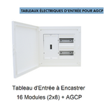 60016 2BB tableau de distribution à encastrer complet 16 modules + AGCP
