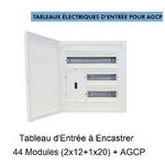 60044 3BB tableau de distribution à encastrer complet 44 modules + AGCP