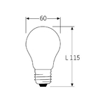 Ampoule LED A60 dimensions