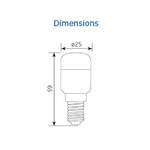 Dimensions ampoule LED Pygmy de GE-lighting