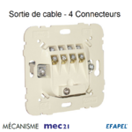 Mécanisme sortie de cable 4 connecteurs mec 21174