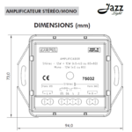 Amplificateur Stéréo Mono - Jazz 75032 dimensions