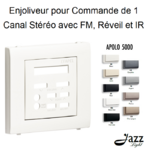 Enjoliveur pour commande de 1 canal stéréo avec FM Réveil et IR APOLO5000 50715T