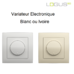 Variateur électronique base blanc ou ivoire logus90