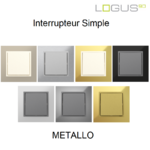 Interrupteur simple metallo logus90