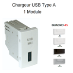 Chargeur USB TypeA 1 module Quadro 45383S