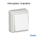 Interrupteur Unipolaire Série 3700 EFAPEL 37011C