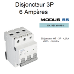 Disjoncteur Magnétothermique Plus 3 Poles 6A 55106 3CP