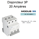 Disjoncteur Magnétothermique Plus 3 Poles 20A 55120 3CP