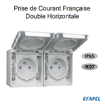 Prise double de courant Française Etanche 48 EFAPEL 48867CCZ